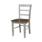 International Concepts 30 in. Round Pedestal Dining Table with 2 Madrid LadderBack Chairs K41-30RT-C2-2 - alternate 3